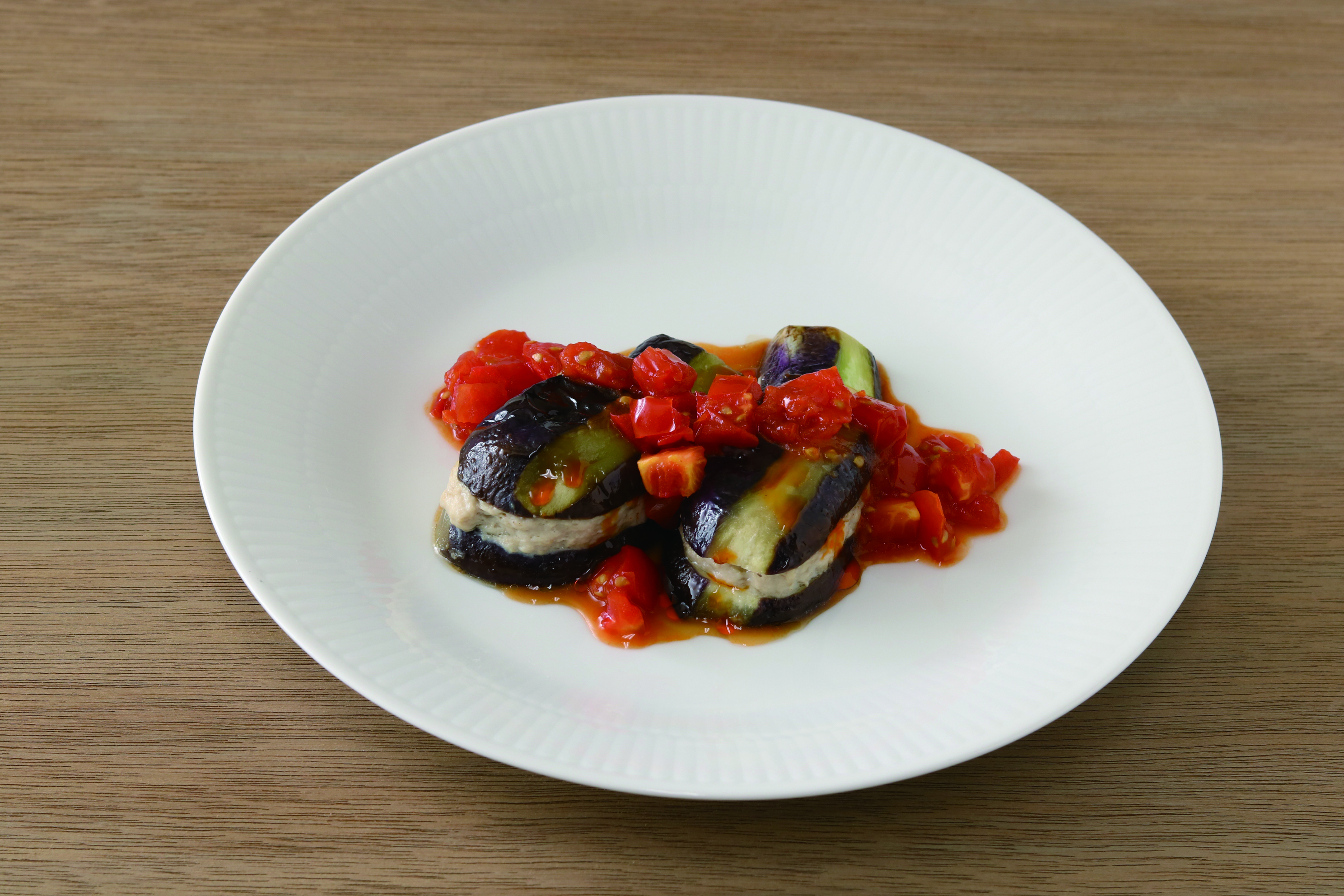 簡単！茄子の中華風挟み焼き